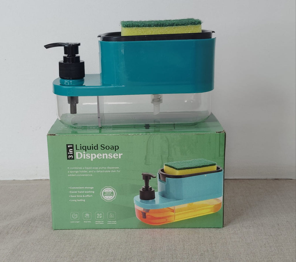 3 in 1 Soap Pump Dispenser for Dishwasher | Free Sponge