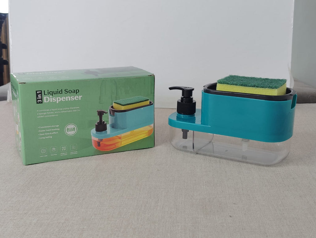 3 in 1 Soap Pump Dispenser for Dishwasher | Free Sponge